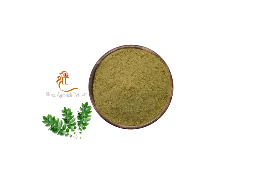 Curry leaves powder, aromatic, fragrant nutty flavour, export-grade from South India